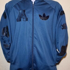 Adidas Badge TT JacketZip Up Blue Jacket Men's Size Medium. (RARE)